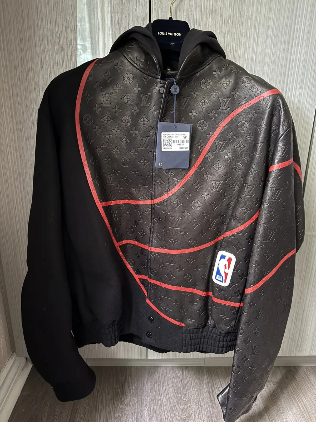 Louis Vuitton X NBA Wool Leather Monogram Jacket
