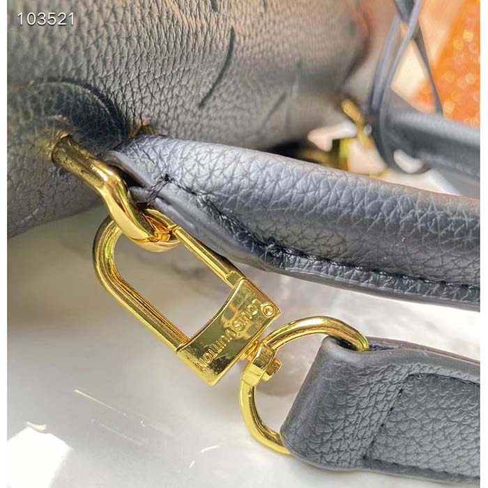 Louis Vuitton LV Women Madeleine BB Handbag Black Monogram Empreinte Grained Cowhide