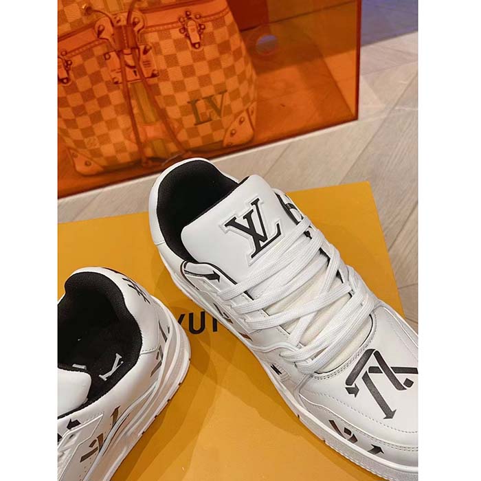 Louis Vuitton Unisex LV Trainer Sneaker Black Mix of Sustainable Materials