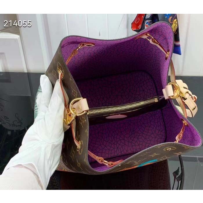 Louis Vuitton Women LVxYK NeoNoé MM Monogram Coated Canvas Pumpkin Print