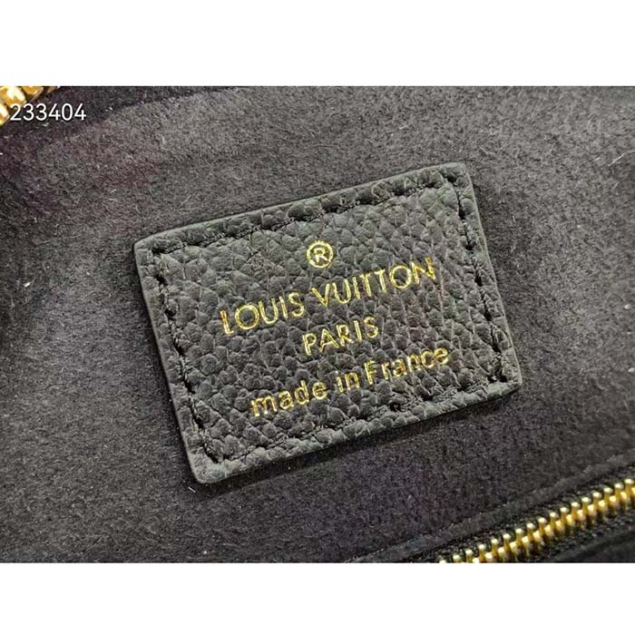 Louis Vuitton LV Women Speedy Bandoulière 25 Handbag Black Monogram Empreinte Grained Cowhide Leather Studs