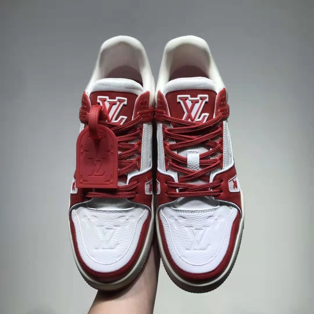 Louis Vuitton LV Men LV Trainer Sneaker Mix of Materials Rubber Monogram Flowers