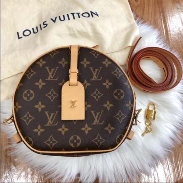 Louis Vuitton LV Women Boite Chapeau Souple MM in Monogram Coated Canvas-Brown