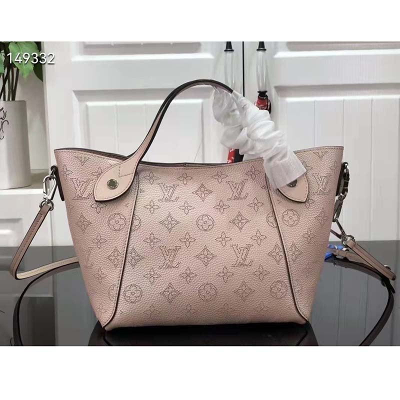 Louis Vuitton LV Women Hina PM Bucket Bag Crème Beige Mahina Perforated Calf