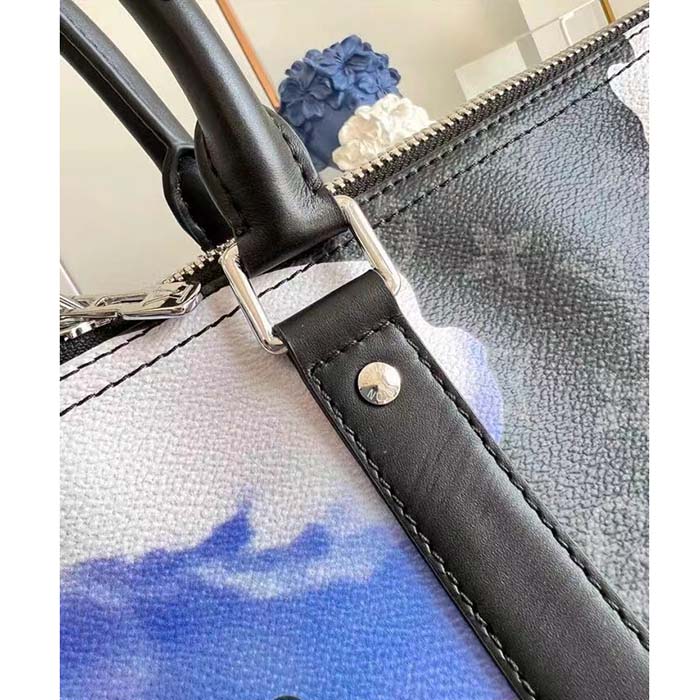 Louis Vuitton LV Unisex Keepall Bandoulière 55 Sunrise Monogram Eclipse Coated Canvas