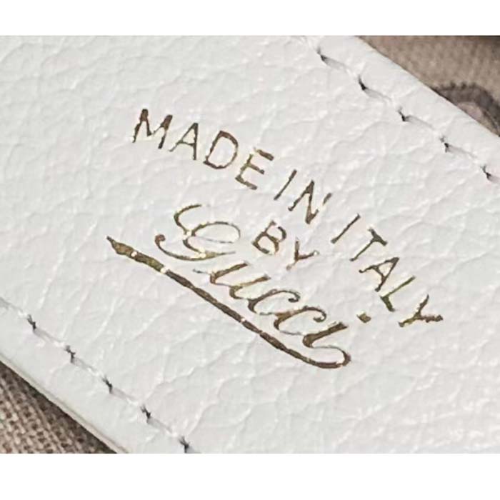 Gucci Women GG Aphrodite Small Shoulder Bag White Soft Leather Double G