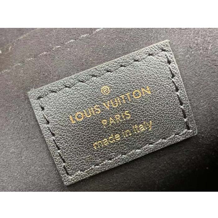 Louis Vuitton LV Women New Wave Chain Bag MM Handbag Black Smooth Cowhide