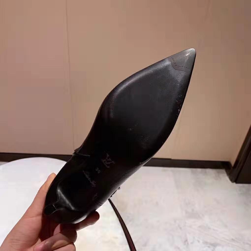 Louis Vuitton LV Women Call Back Ankle Boot in Smooth Calf Leather 5.5 cm Heel-Black
