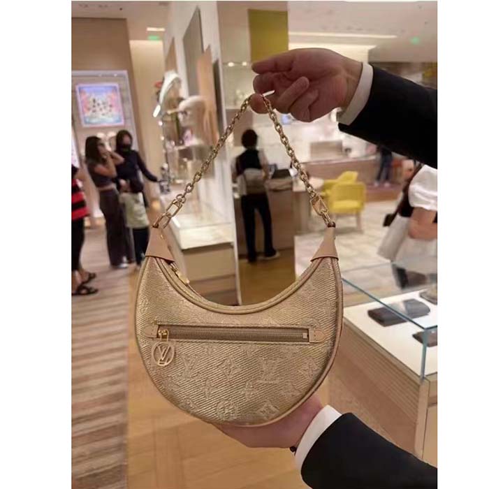 Louis Vuitton LV Women Loop PM Beige Monoglam Coated Canvas Zip Closure