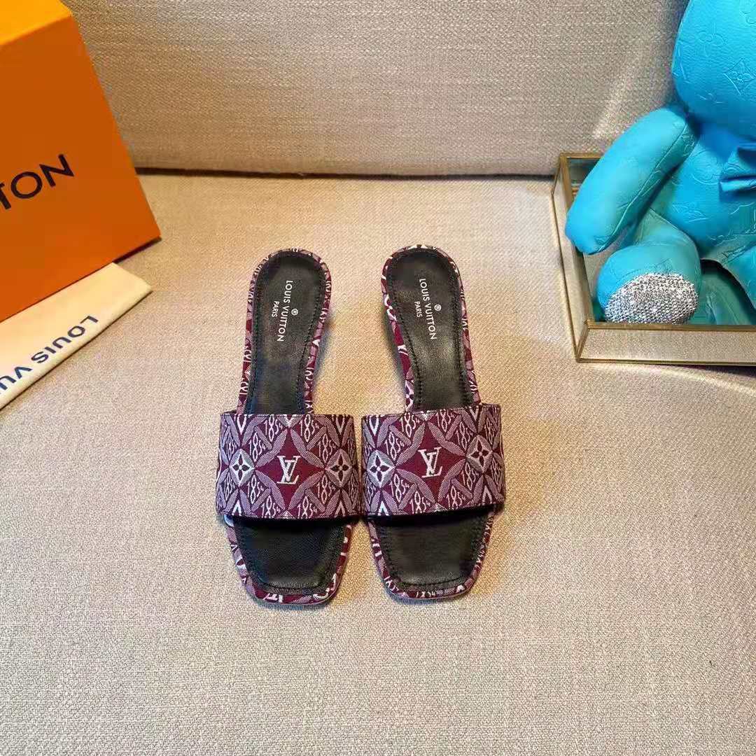 Louis Vuitton Women Since 1854 Lock It Flat Bordeaux Red Jacquard Textile