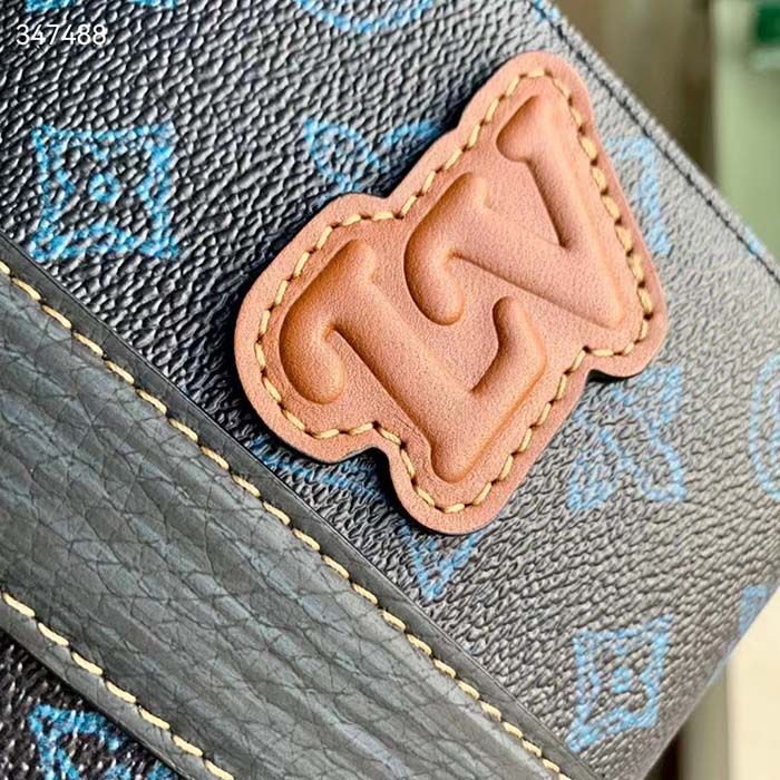 Louis Vuitton LV Unisex City Keepall Blue Monogram Coated Canvas Cowhide