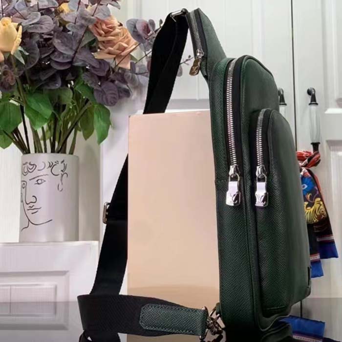 Louis Vuitton LV Unisex Avenue Slingbag NM Vert Laurier Green Taiga Cowhide Leather