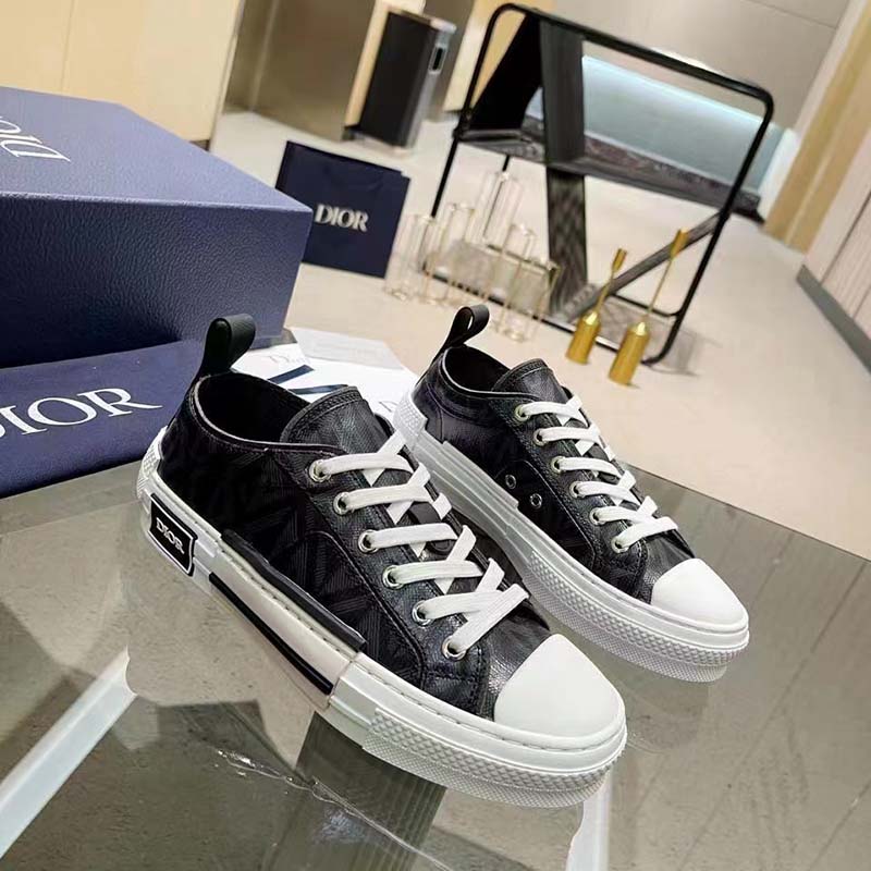 Dior Unisex B23 Low Top Sneaker Black CD Diamond Canvas