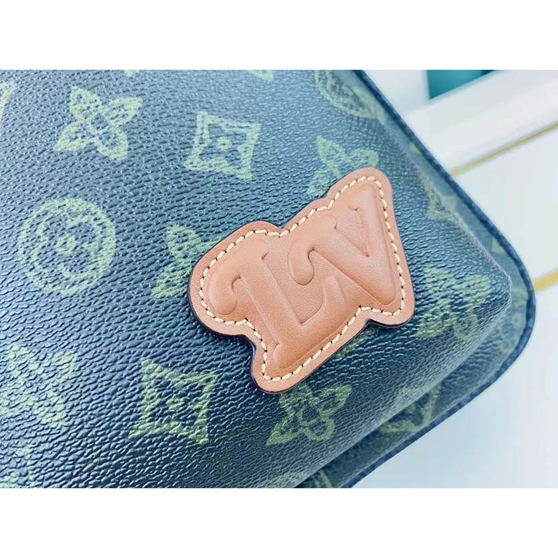 Louis Vuitton LV Unisex Avenue Sling Bag Dark Green Monogram Coated Canvas Cowhide