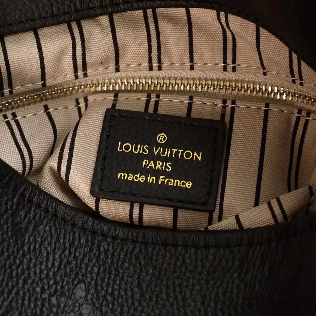 Louis Vuitton Women Artsy MM Handbag Black Monogram Empreinte Embossed Supple Grained Cowhide