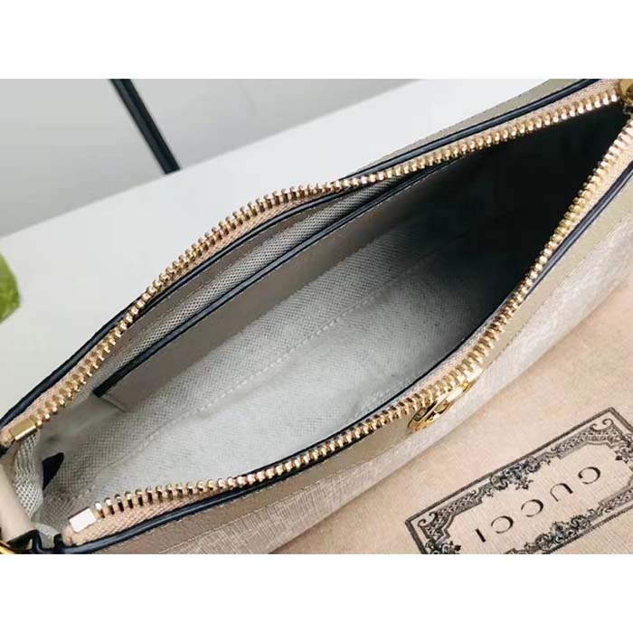 Gucci Women Ophidia Small Handbag Beige White GG Supreme Canvas Double G