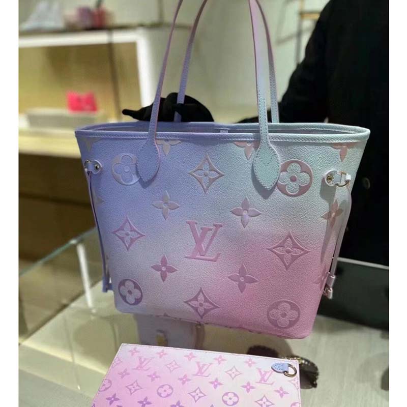 Louis Vuitton Women Neverfull MM Tote Sunrise Pastel Monogram Coated Canvas