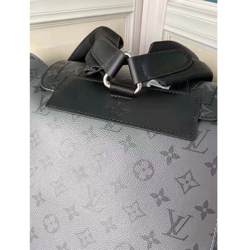 Louis Vuitton LV Unisex Christopher PM Backpack Grey Monogram Eclipse Coated Canvas