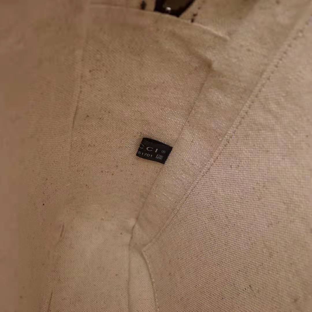 Gucci GG Men Ophidia GG Briefcase in Beige/Ebony Soft GG Supreme Canvas