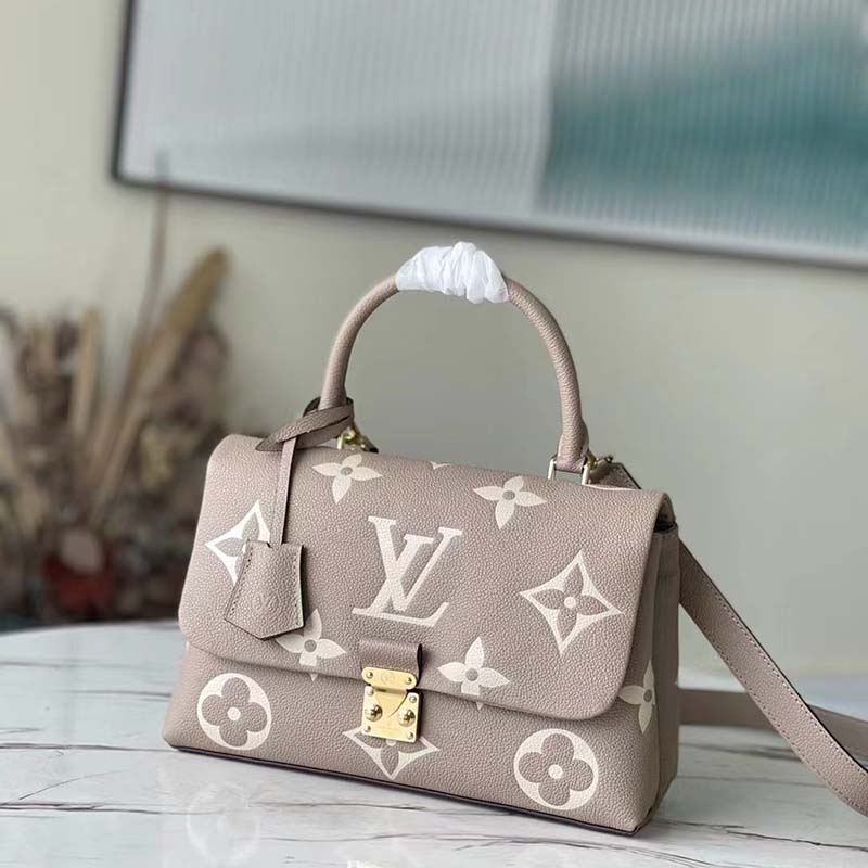 Louis Vuitton LV Women Madeleine MM Handbag Embossed Monogram Empreinte Cowhide