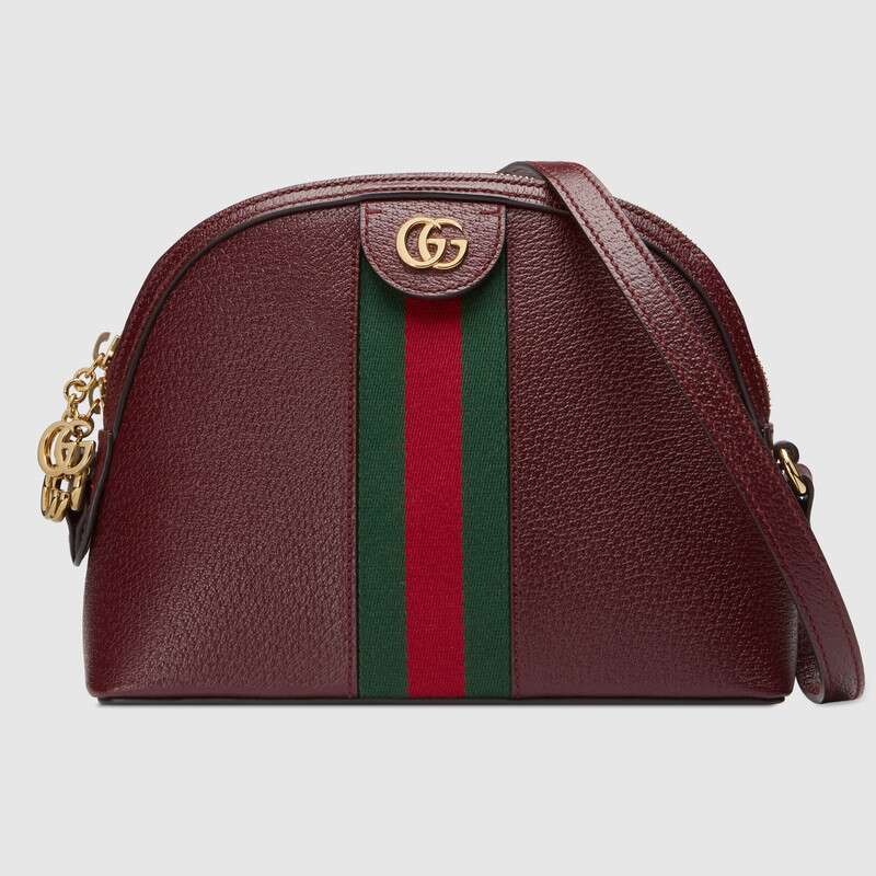 Gucci GG Women Rounded Top Ophidia Small Shoulder Bag in Leather