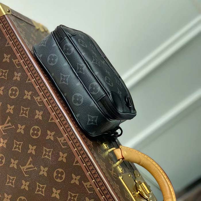 Louis Vuitton LV Unisex Nano Alpha Monogram Eclipse Coated Canvas Cowhide Leather