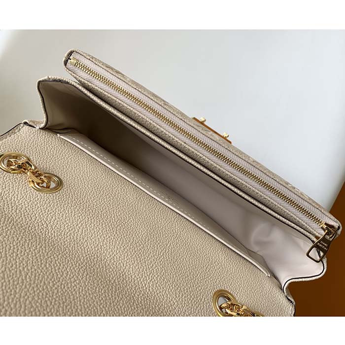 Louis Vuitton LV Women Marceau Dove Gray Embossed Grained Cowhide Leather