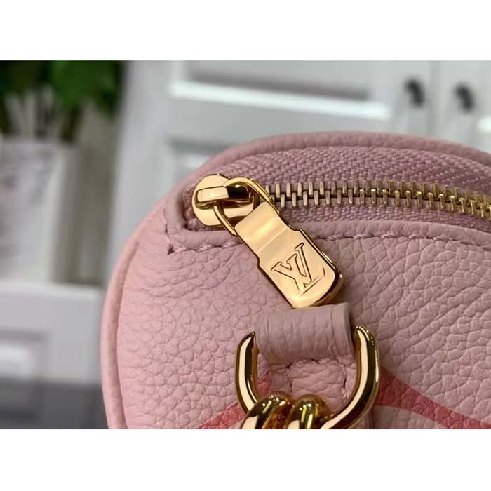 Louis Vuitton LV Women Mini Bumbag Monogram Pink Monogram Empreinte Embossed Supple Grained Cowhide