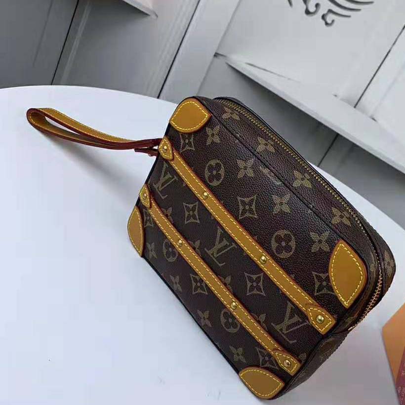 Louis Vuitton LV Men Soft Trunk Messenger PM in Iconic Monogram Canvas-Brown