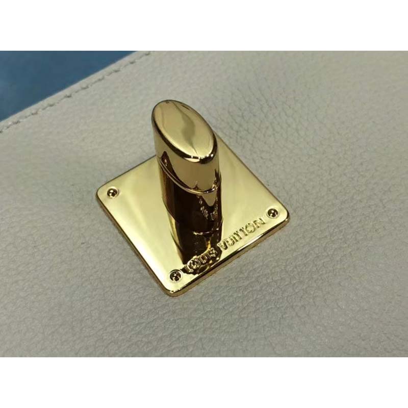 Louis Vuitton LV Women Lockme Tender Bleu Nuage Blue Grained Calf Leather