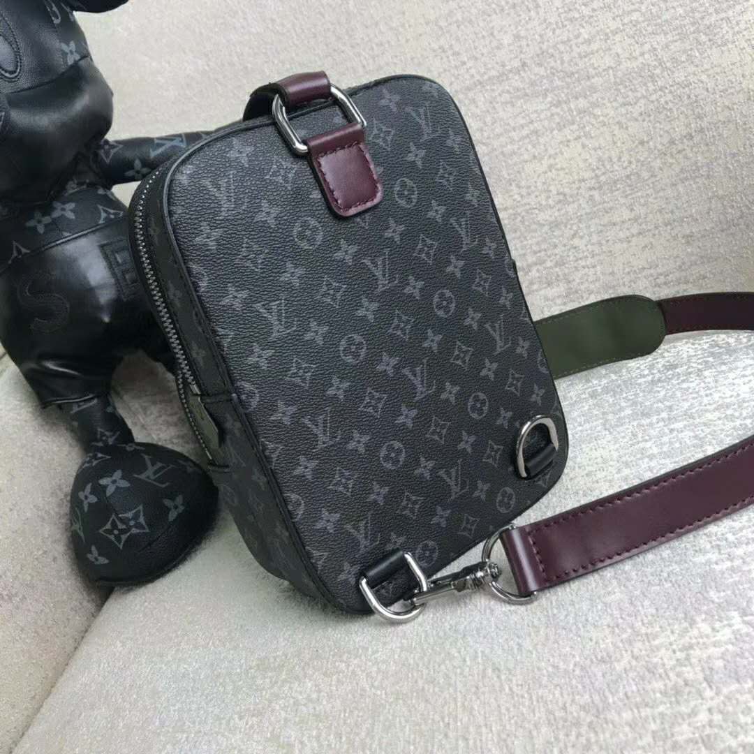 Louis Vuitton LV Men Amazone Sling Bag Monogram Eclipse Canvas