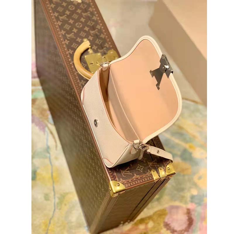 Louis Vuitton LV Women Buci Crossbody White Epi Grained Smooth Cowhide Leather