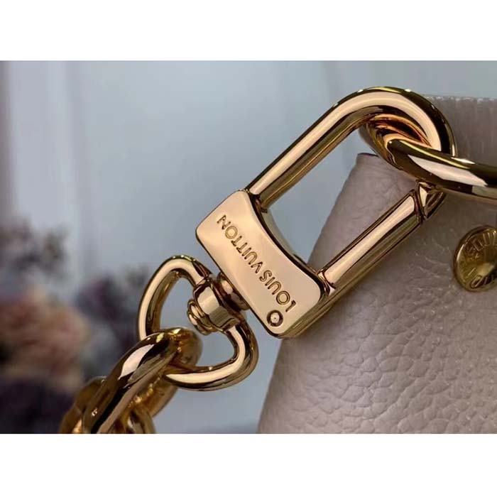 Louis Vuitton LV Women Loop Hobo Cream Monogram Empreinte Embossed Grained Cowhide Leather