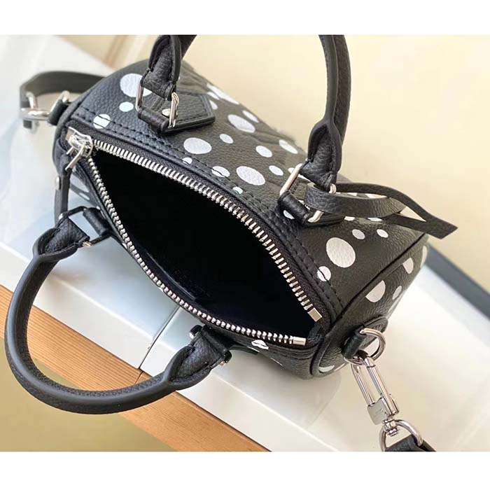 Louis Vuitton Women LVxYK Nano Speedy Black White Embossed Grained Monogram Empreinte Cowhide