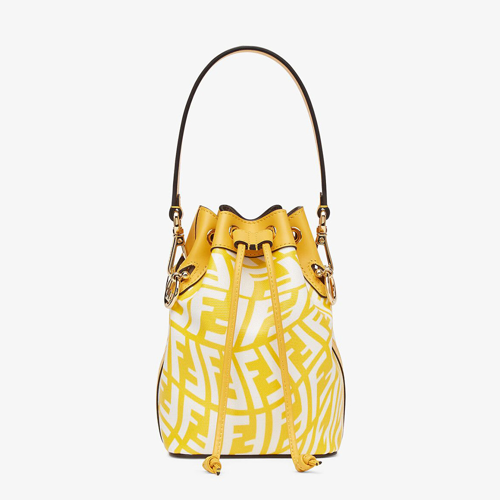 Fendi Women Mon Tresor Glazed Canvas Mini-Bag-Yellow