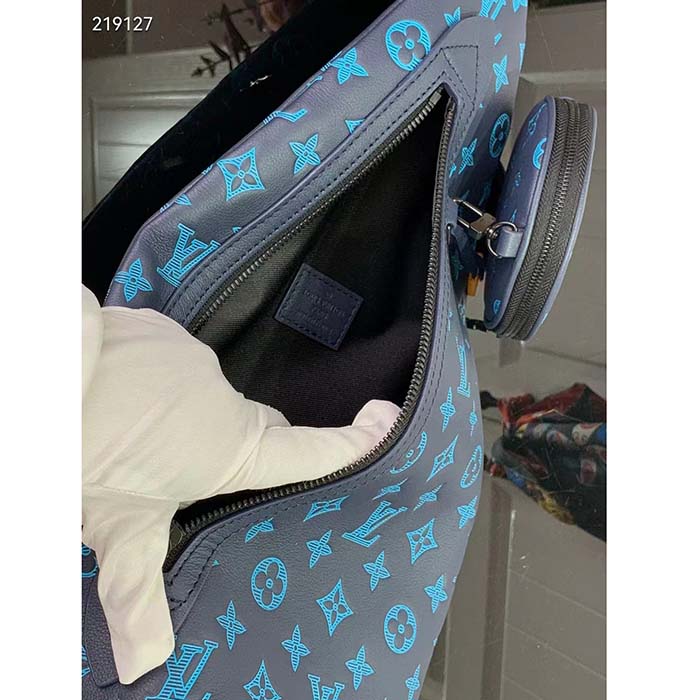 Louis Vuitton LV Unisex Duo Slingbag Navy River Blue Calf Leather