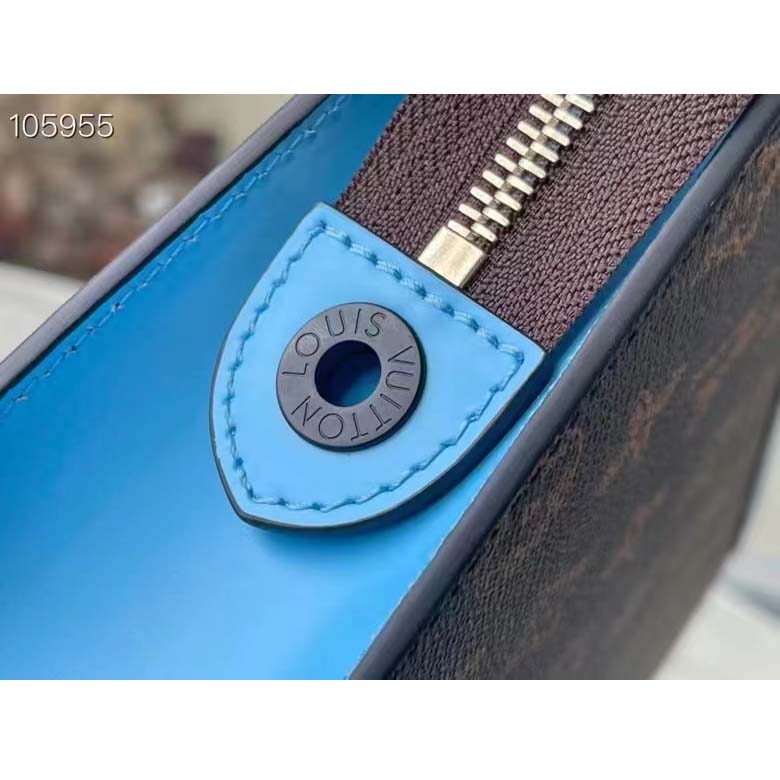 Louis Vuitton LV Unisex Pochette Voyage Monogram Coated Canvas Cowhide Leather