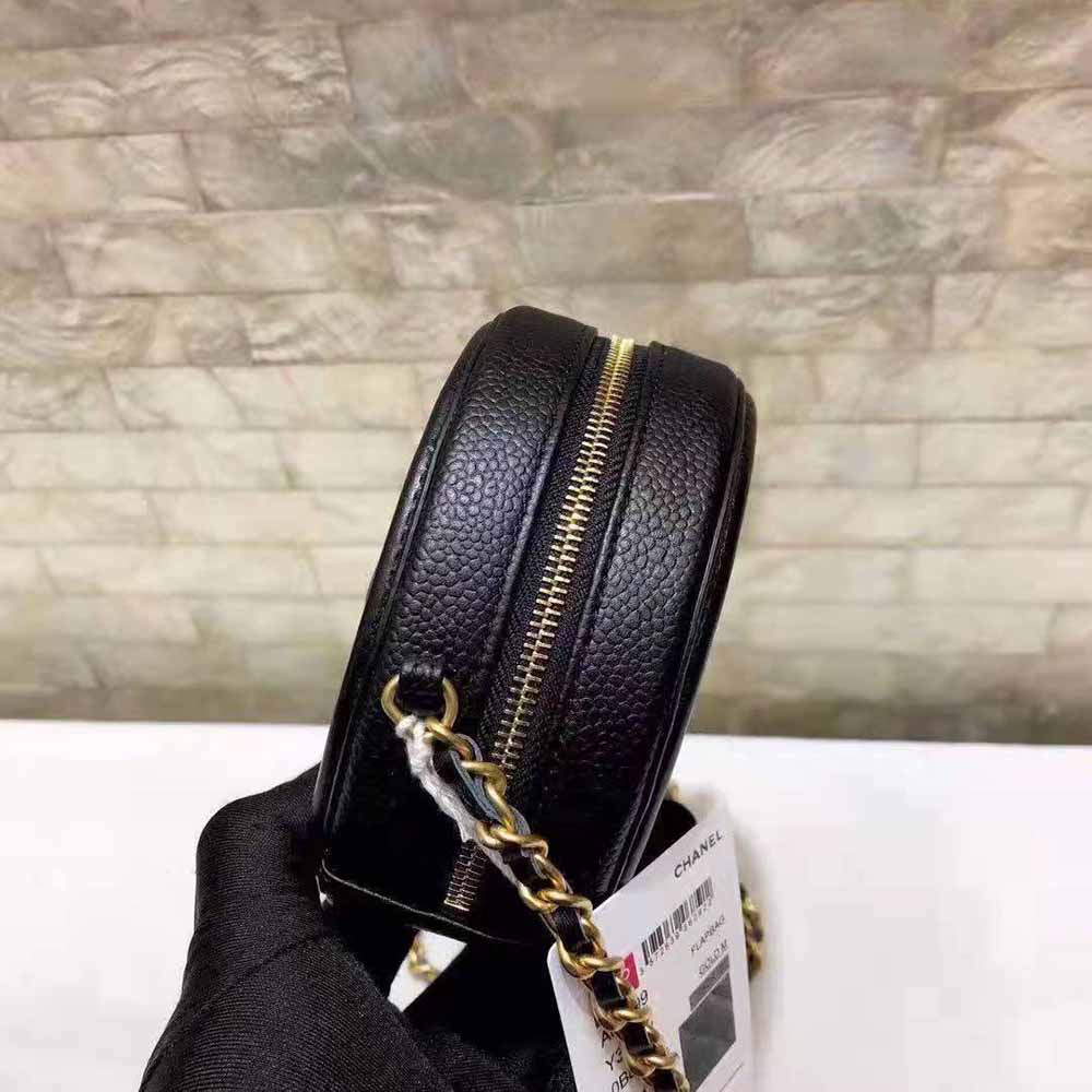 Chanel Women Chanel 19 Clutch with Chain Lambskin Gold Silver-Tone and Ruthenium Black