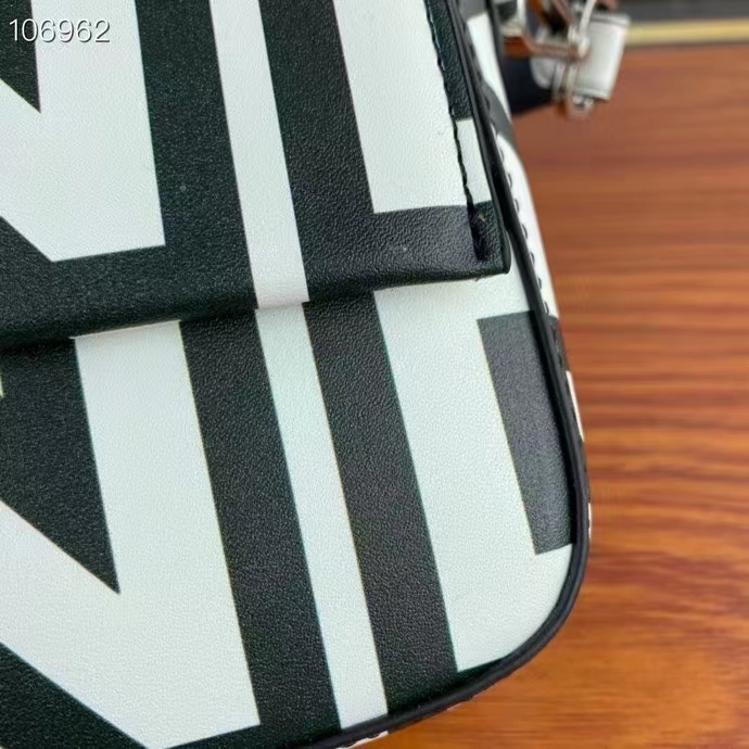 Fendi Women FF Baguette Two-Tone Leather Fendi Roma Capsule Bag