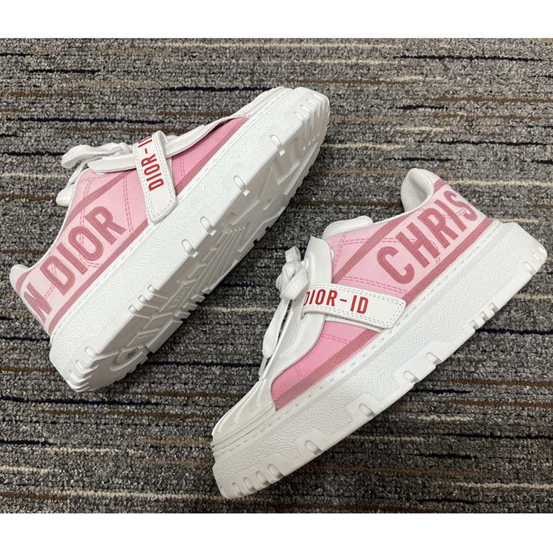 Dior Women Shoes CD Dior-ID Sneaker Raspberry Gradient Reflective Technical Fabric