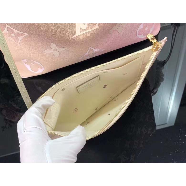 Louis Vuitton Women Neverfull MM Tote Sunset Kaki Monogram Coated Canvas