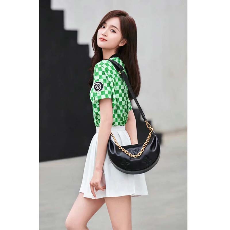 Louis Vuitton LV Women Over The Moon Black Quilted Embroidered Smooth Calf Leather