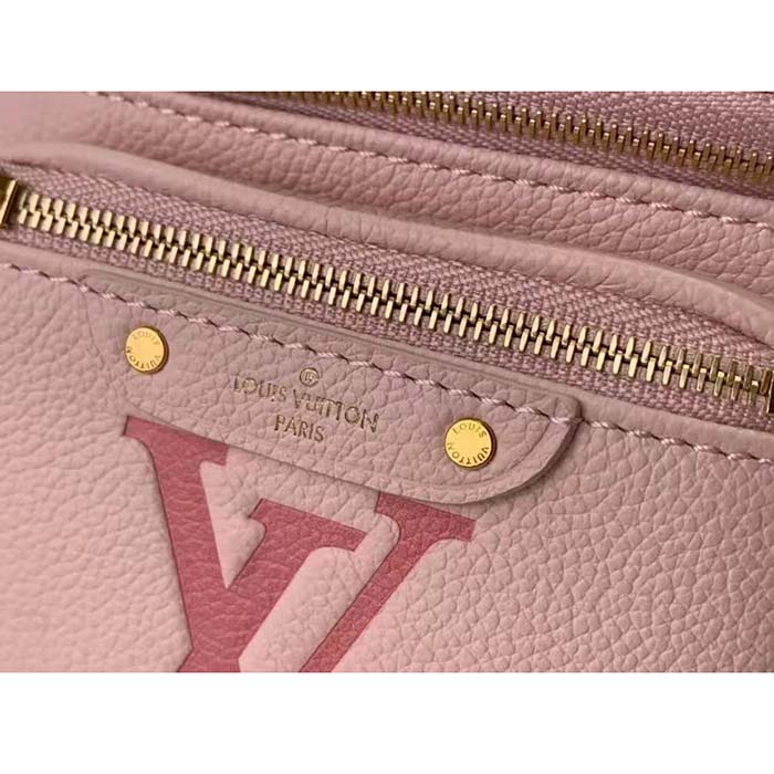 Louis Vuitton LV Women Mini Bumbag Monogram Pink Monogram Empreinte Embossed Supple Grained Cowhide