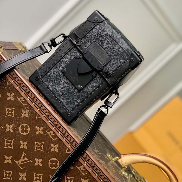 Louis Vuitton LV Unisex Vertical Trunk Wearable Wallet Monogram Eclipse Coated Canvas