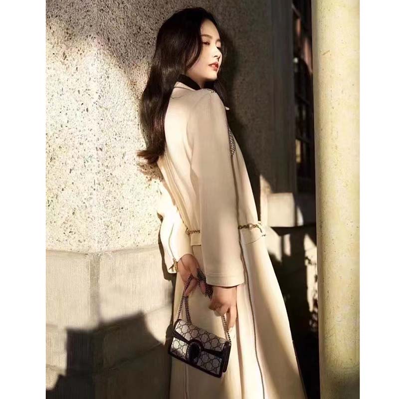 Gucci Women Dionysus GG Super Mini Bag Beige Blue GG Supreme Canvas