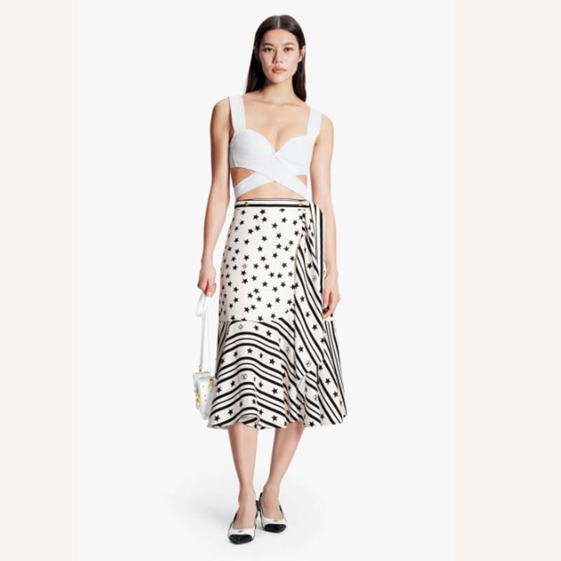 Louis Vuitton LV Women Dauphine East West Handbag White Calfskin Leather