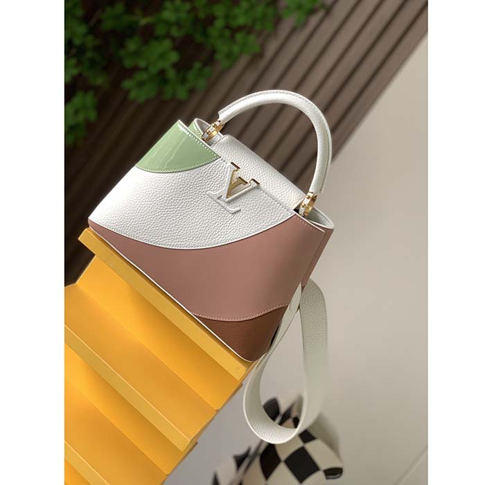 Louis Vuitton LV Women Capucines Mini Handbag Taurillon Patent Leather Smooth Calfskin