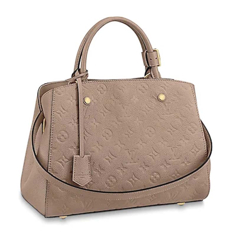 Louis Vuitton LV Women Montaigne MM Handbag Monogram Empreinte Leather