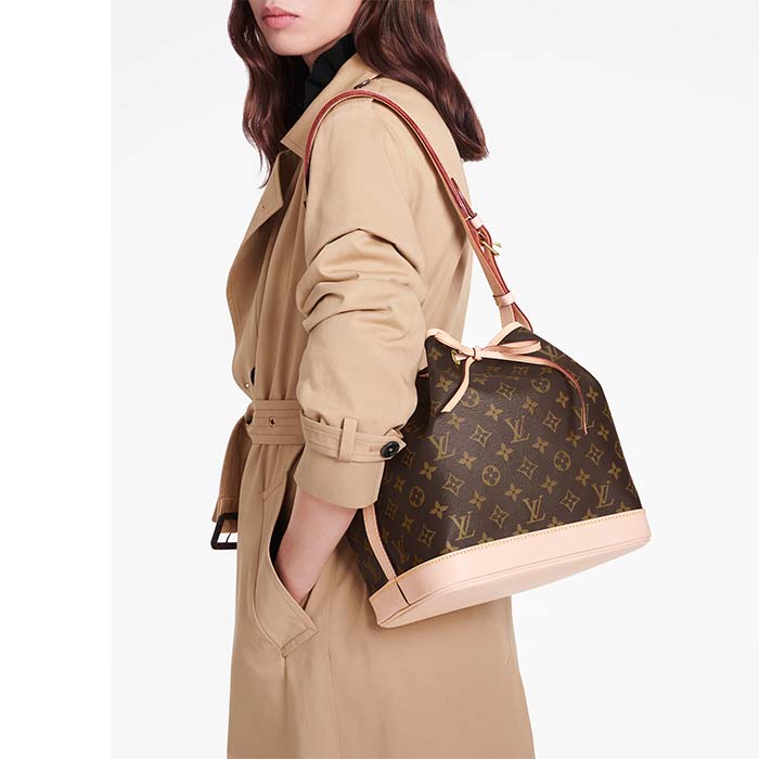 Louis Vuitton LV Women Petit Noé Bucket Bag Monogram Coated Canvas Cowhide Leather