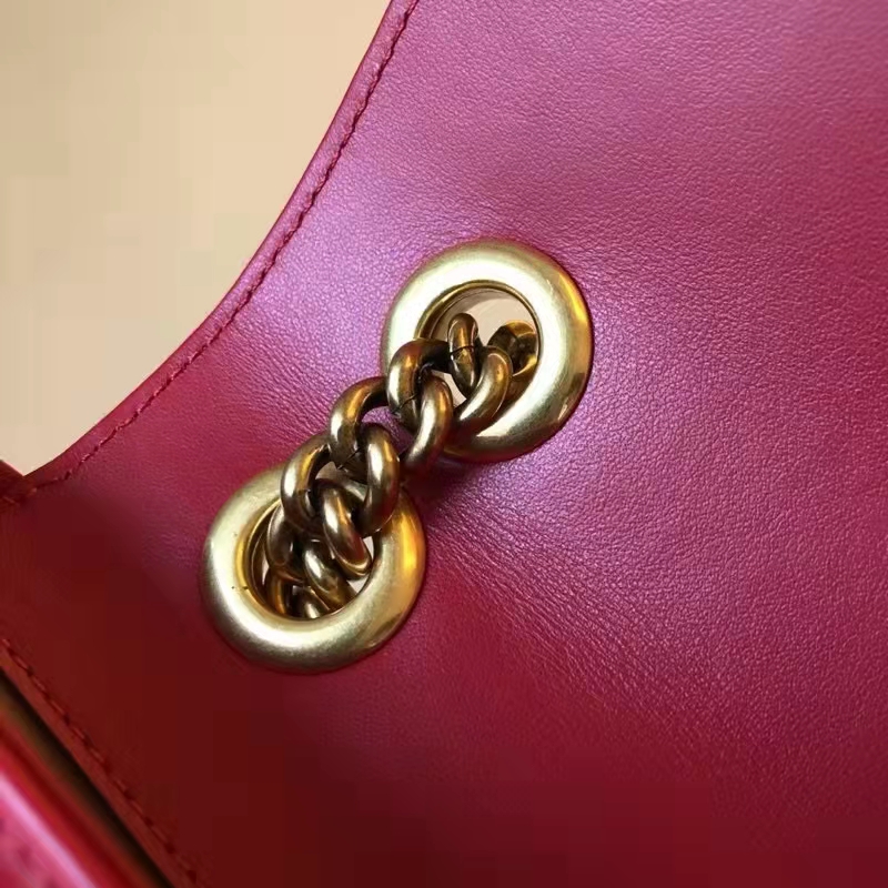 Gucci GG Women GG Marmont Matelassé Mini Bag Red Double G